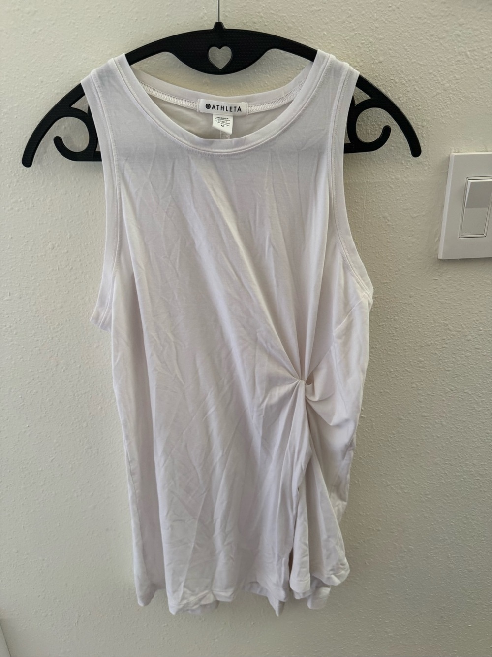 Athleta White Scoop Neck Racerback Tank